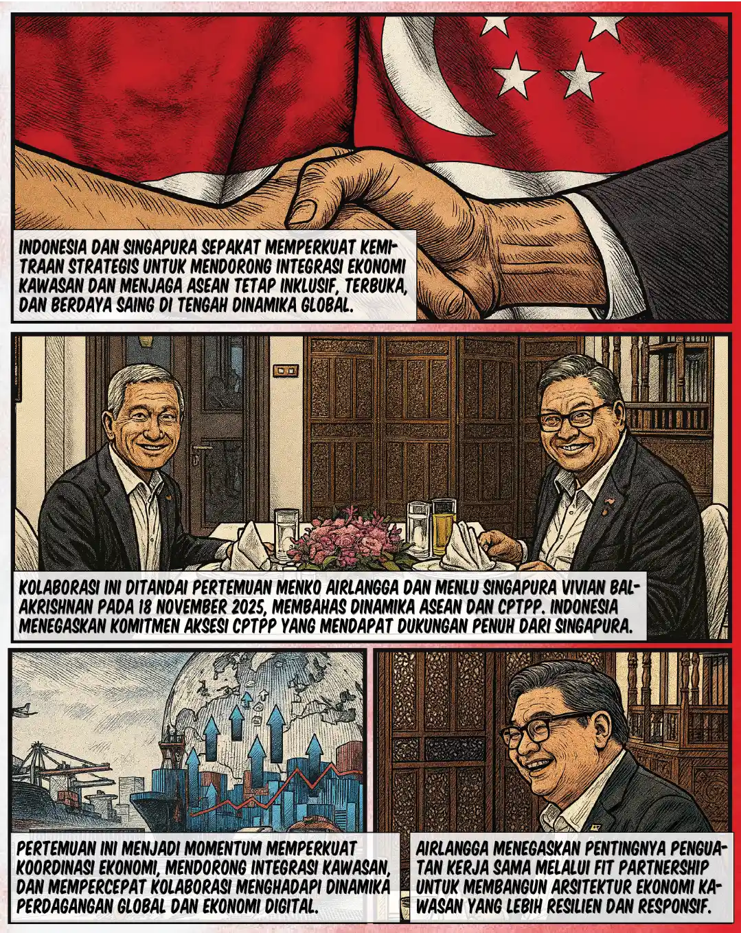 Indonesia–Singapura Perkuat Integrasi Ekonomi