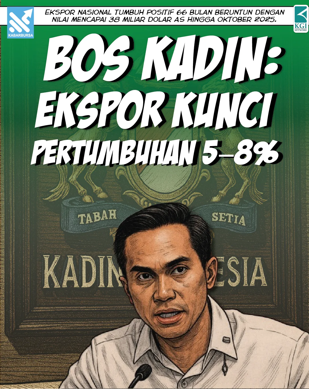 Bos Kadin: Ekspor Kunci Pertumbuhan 5–8%