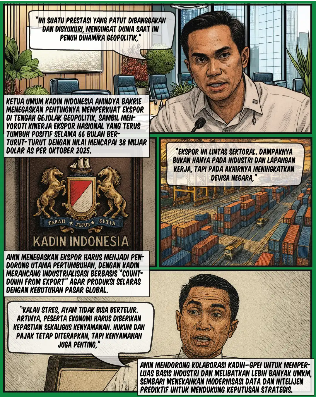 Bos Kadin: Ekspor Kunci Pertumbuhan 5–8%