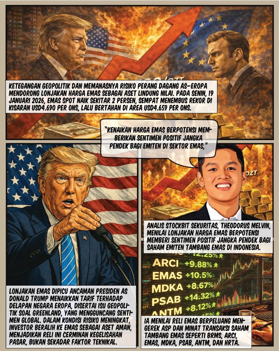 Sentimen AS–Eropa Dorong Saham Tambang