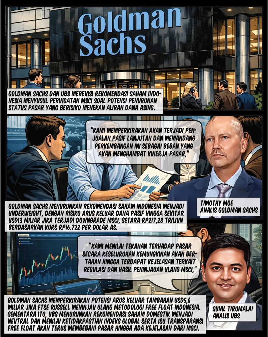 Goldman: Dana Asing RI Terancam Rp217 T