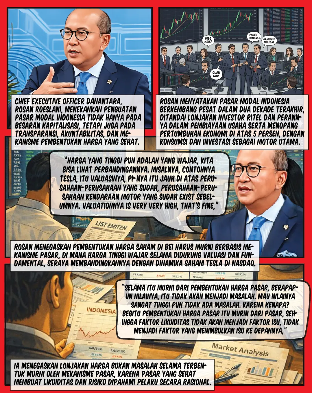 Bos Danantara: Harga Saham Harus Murni dari Pasar