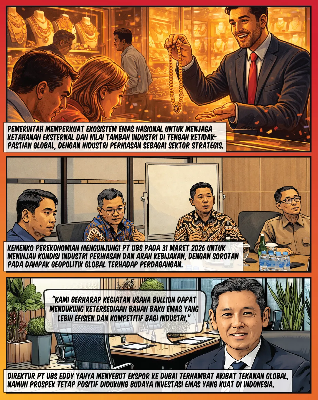 Pemerintah Perkuat Ekosistem Emas Nasional