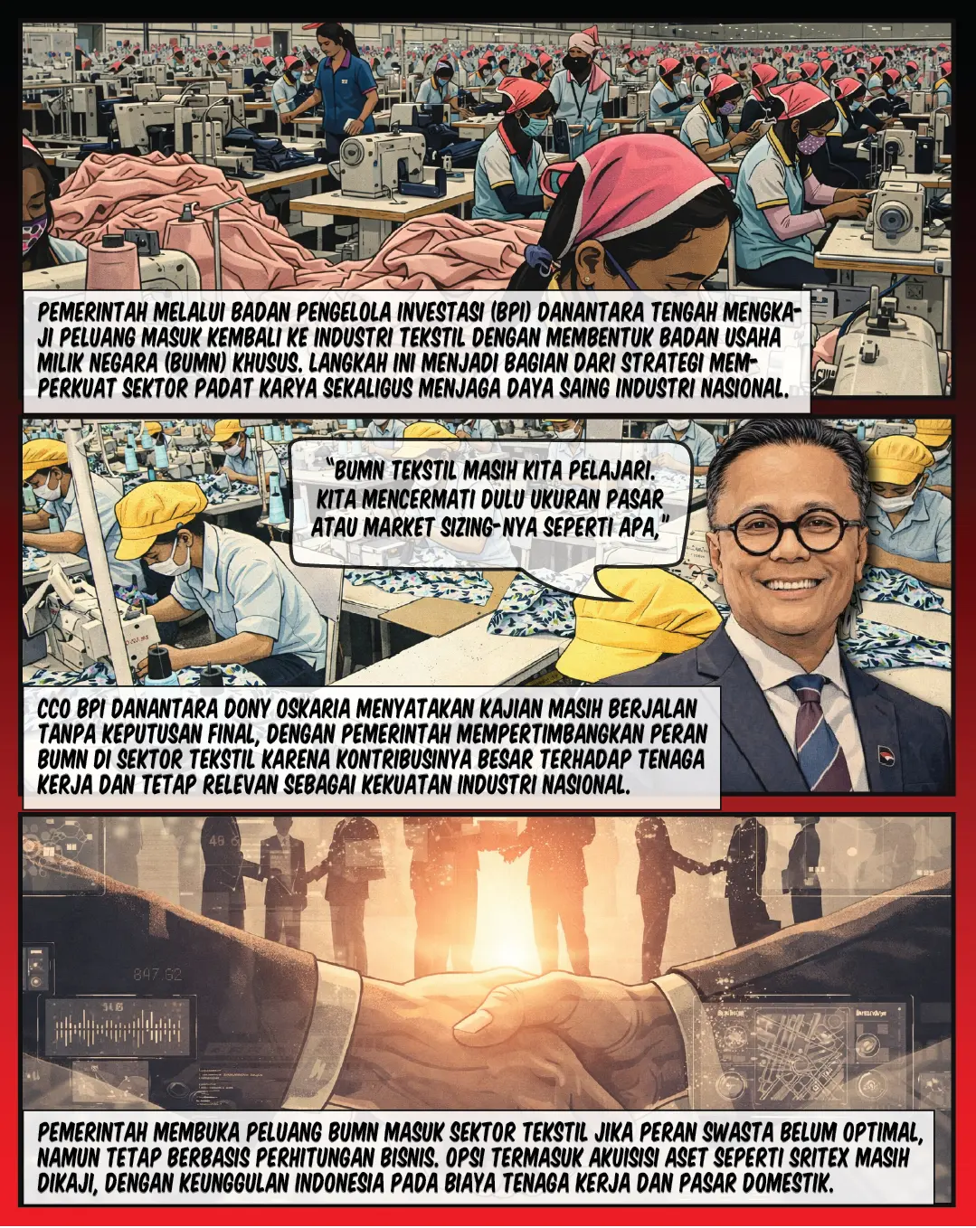 Danantara Kaji BUMN Tekstil