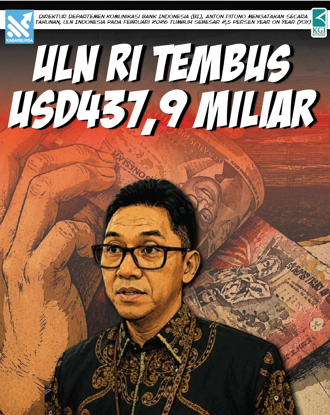 ULN RI Tembus USD437,9 Miliar