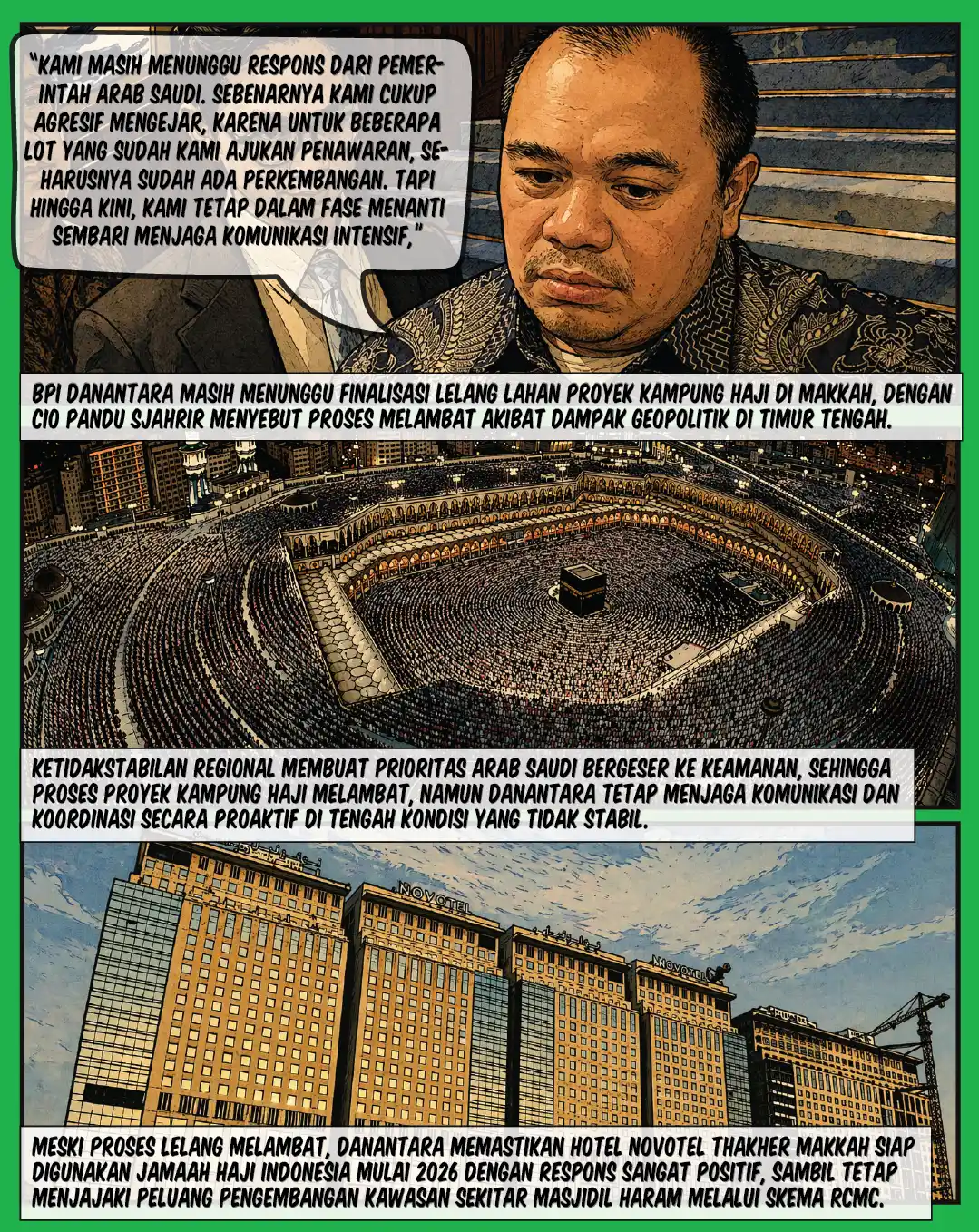 Proyek Kampung Haji Makkah Tertahan