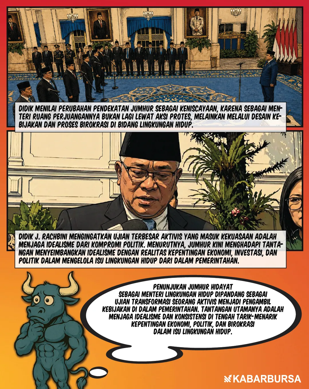 Jumhur Jadi Menteri LH, Idealisme Diuji