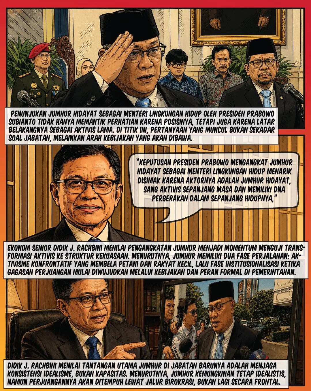 Jumhur Jadi Menteri LH, Idealisme Diuji