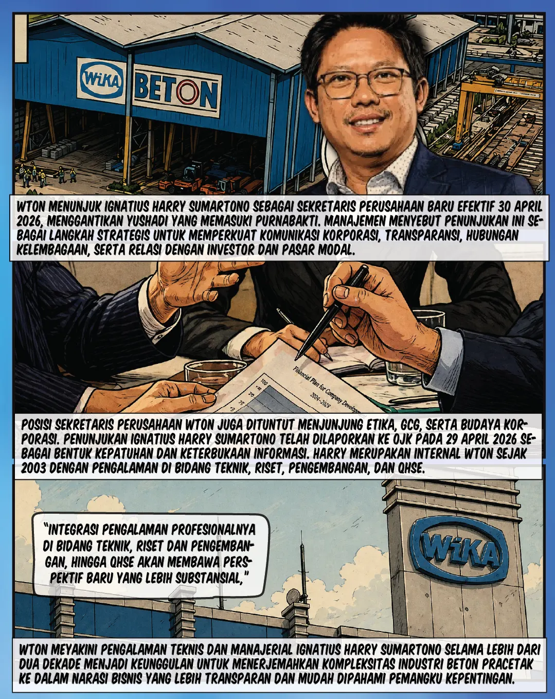 WIKA Beton Tunjuk Ignatius Harry Jadi Corsec