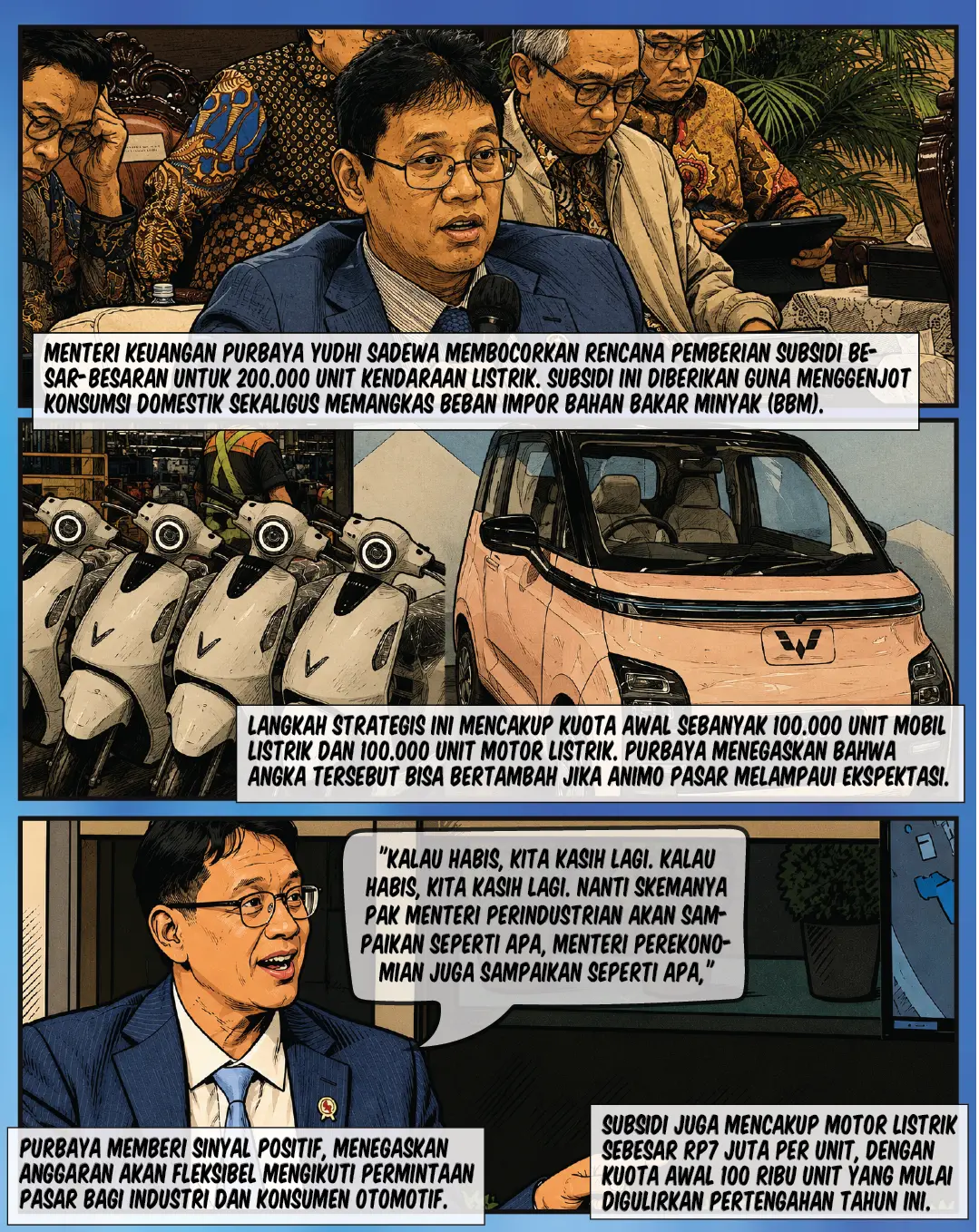 Purbaya Siapkan Subsidi EV 200 Ribu Unit