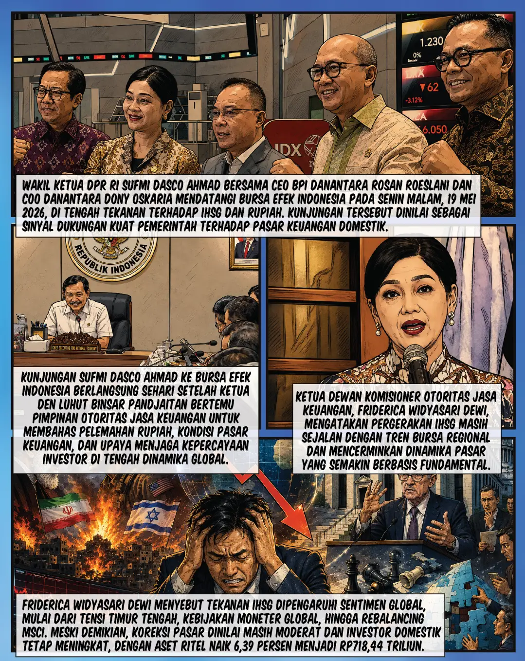 Pasar Sedang Lesu, Trio Tokoh Ini Datangi BEI