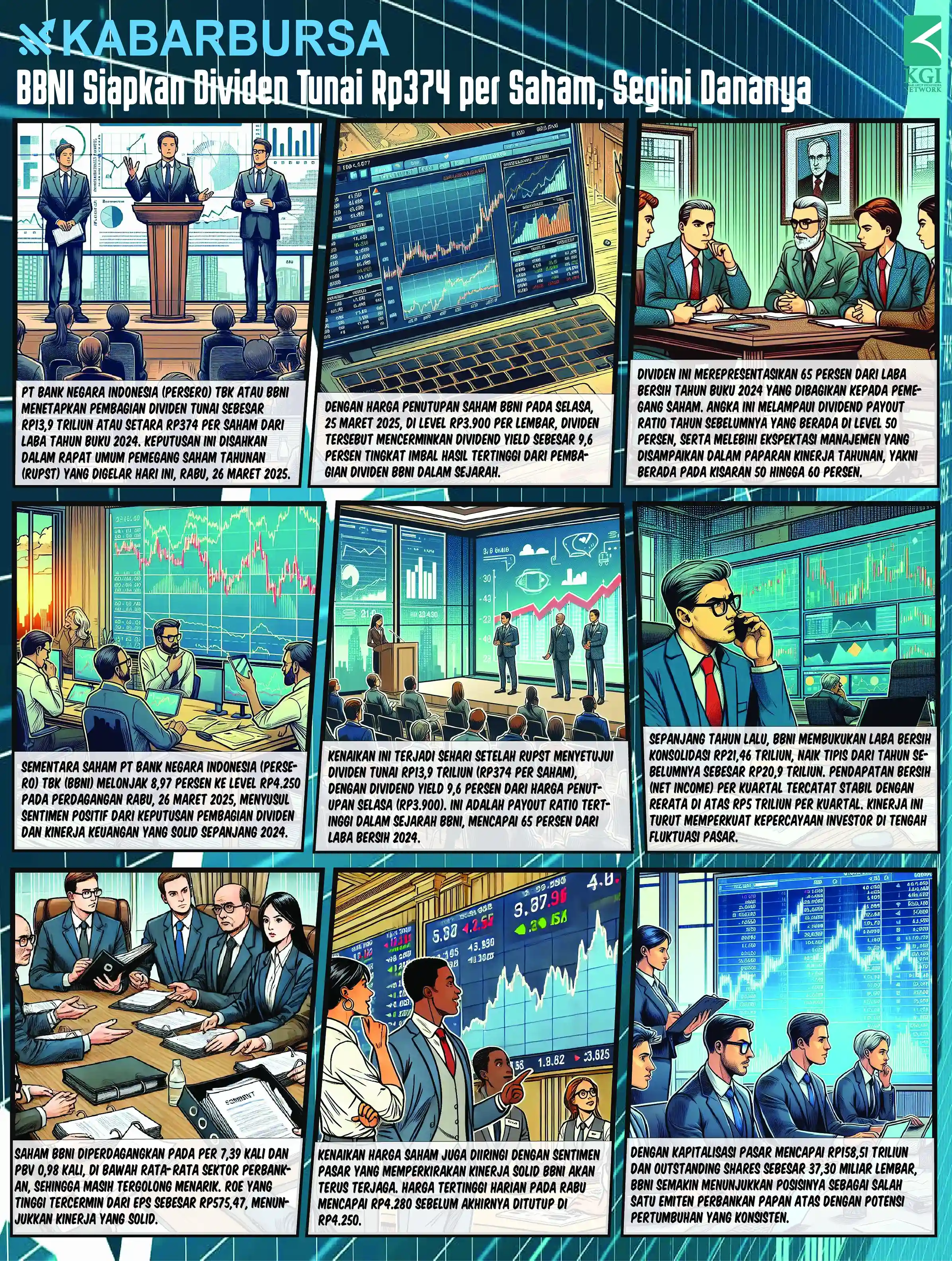[INFOGRAFIS] BBNI Siapkan Dividen Tunai Rp374 per Saham