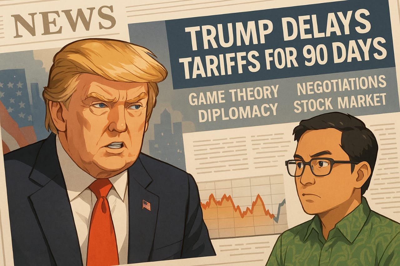 Trump Tangguhkan Tarif: Wall Street Terbang-IHSG Ragu-ragu