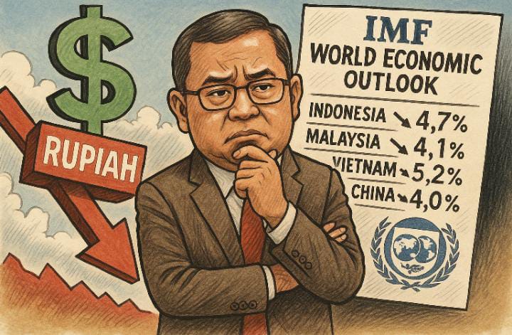Rupiah Lesu di Tengah Proyeksi Pertumbuhan Ekonomi Turun