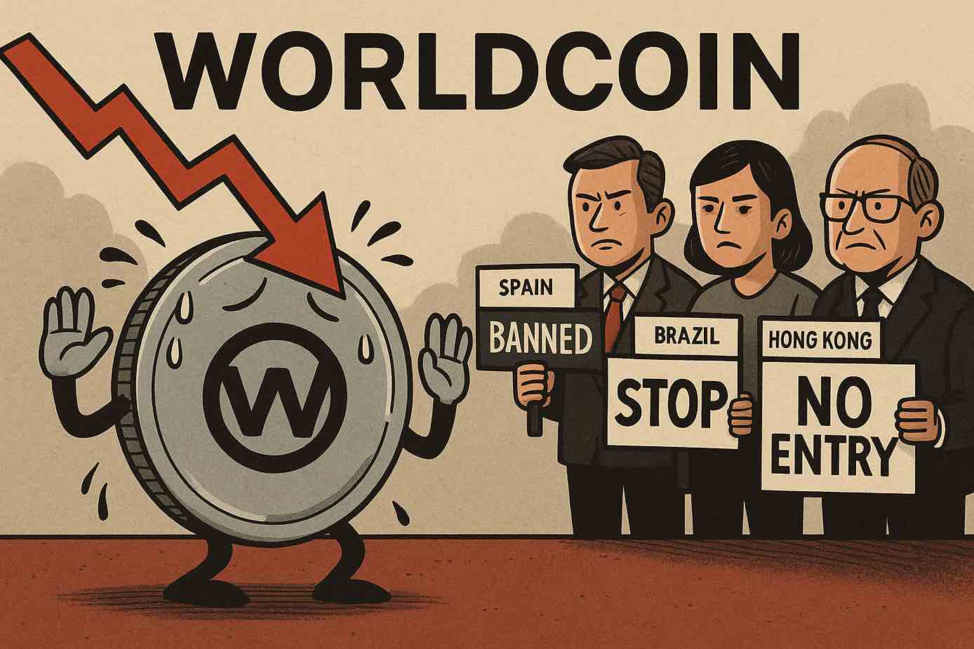 Harga Worldcoin Tumbang Efek Larangan di Berbagai Negara