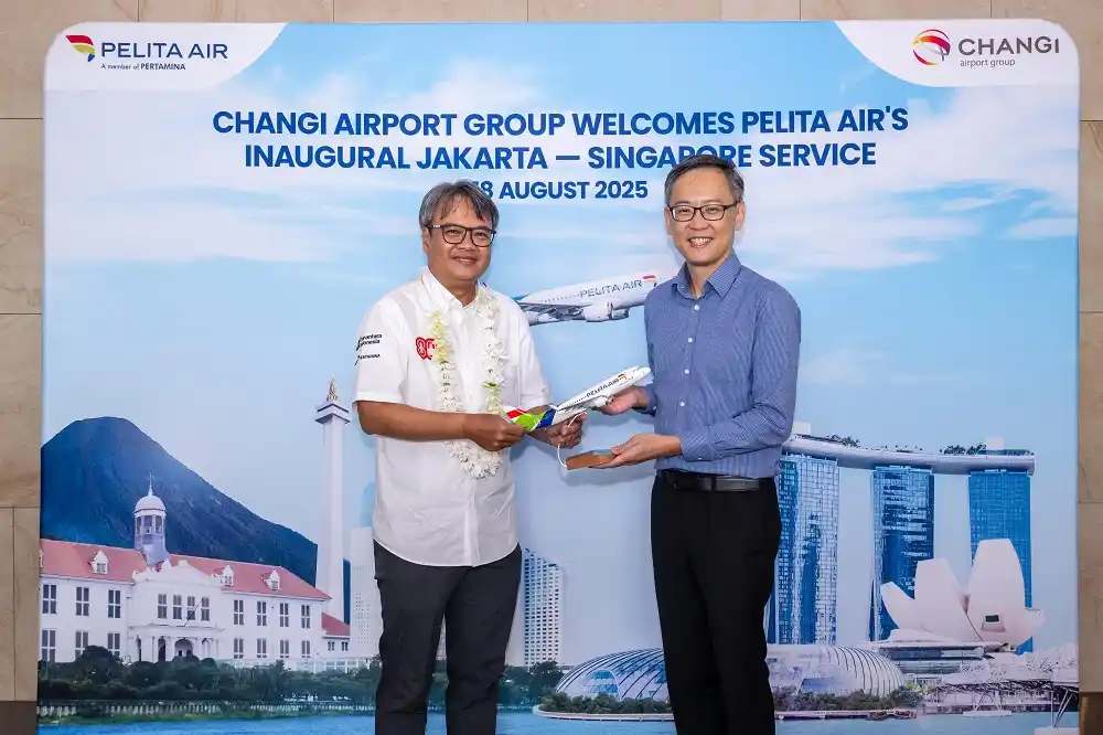 Pelita Air Resmikan Penerbangan Internasional Perdana ke Singapura