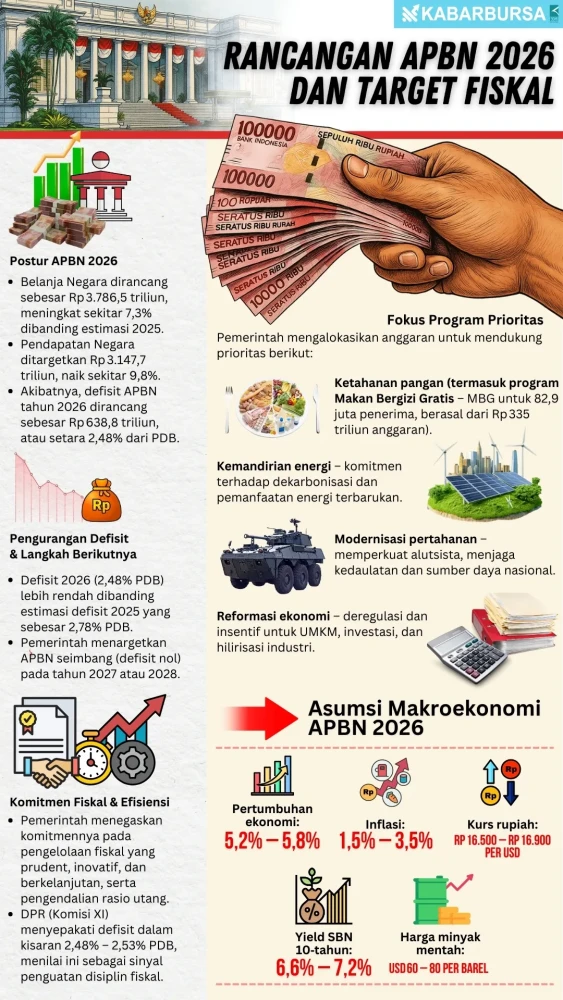 INFOGRAFIS Rancangan APBN 2026 dan target fiskal