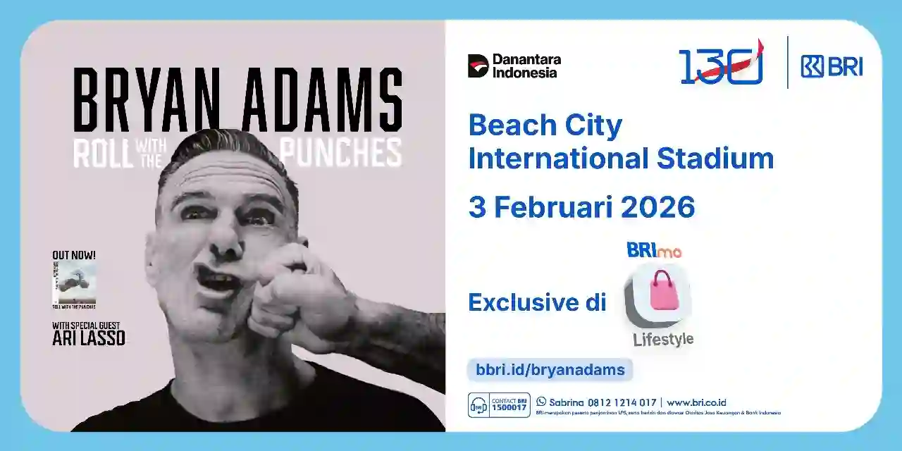 Bryan Adams Live in Jakarta 2026, Tiketnya Bisa Dibeli di BRImo
