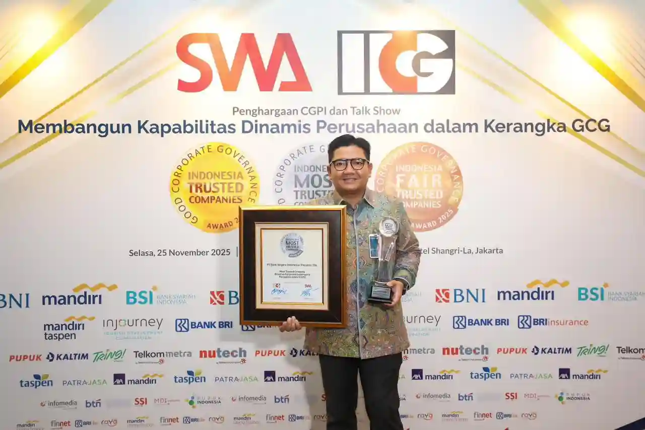 Bank BNI Raih The Most Trusted Company 2025, Ini Alasannya
