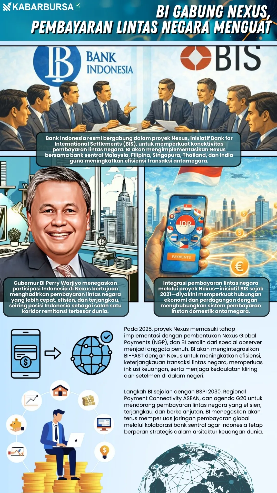 INFOGRAFIS BI Gabung Nexus, Pembayaran Lintas Negara Menguat