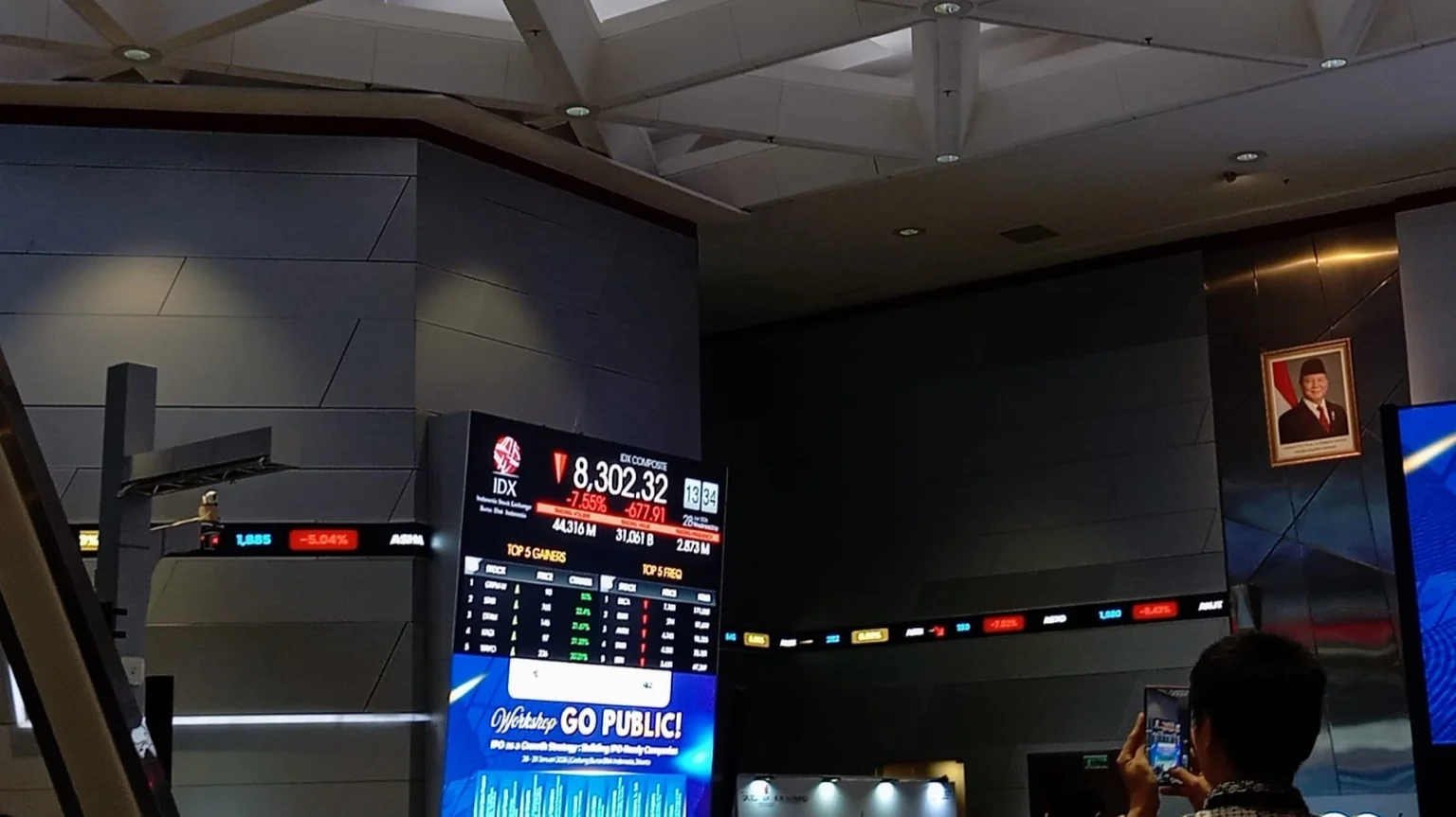 Data Perdagangan BEI Mayoritas Menurun, IHSG Merosot 4,69 Persen