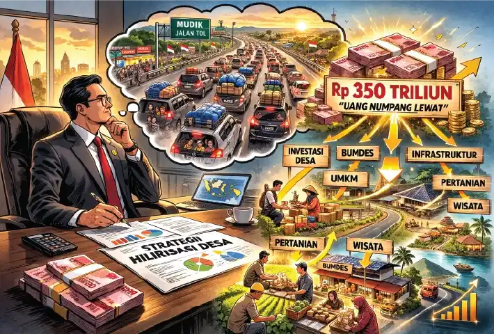 EDITORIAL: Mudikonomics, Mengonversi Rp350 Triliun Uang Numpang Lewat Jadi Hilirisasi Desa