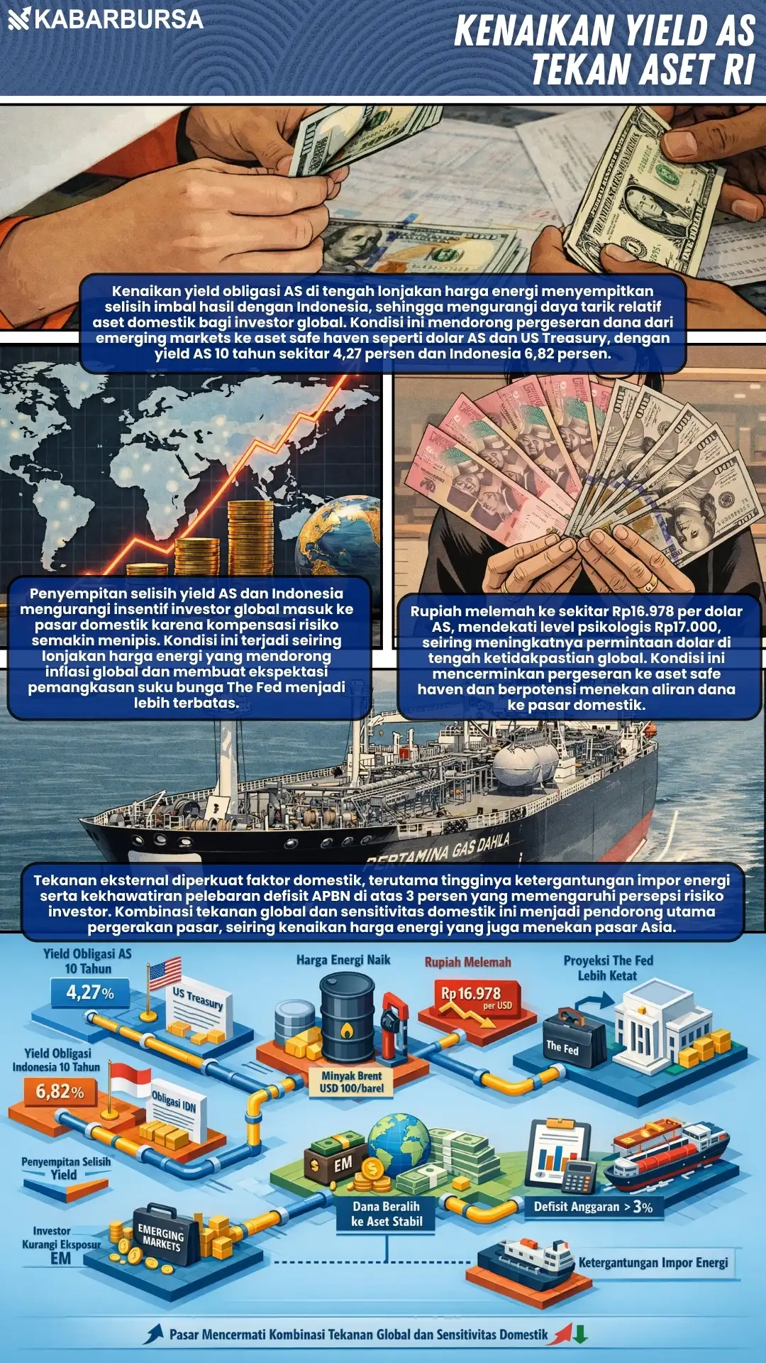 INFOGRAFIS Kenaikan Yield AS Tekan Aset RI