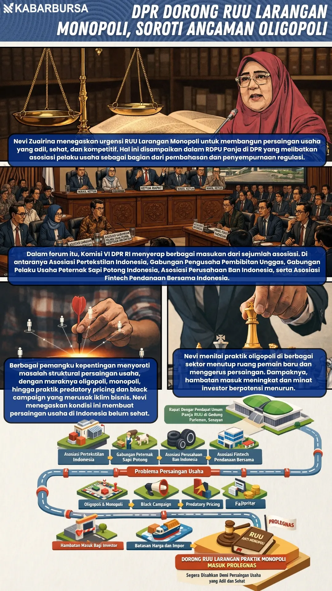 INFOGRAFIS DPR Dorong RUU larangan Monopoli, Soroti ancaman Oligopoli