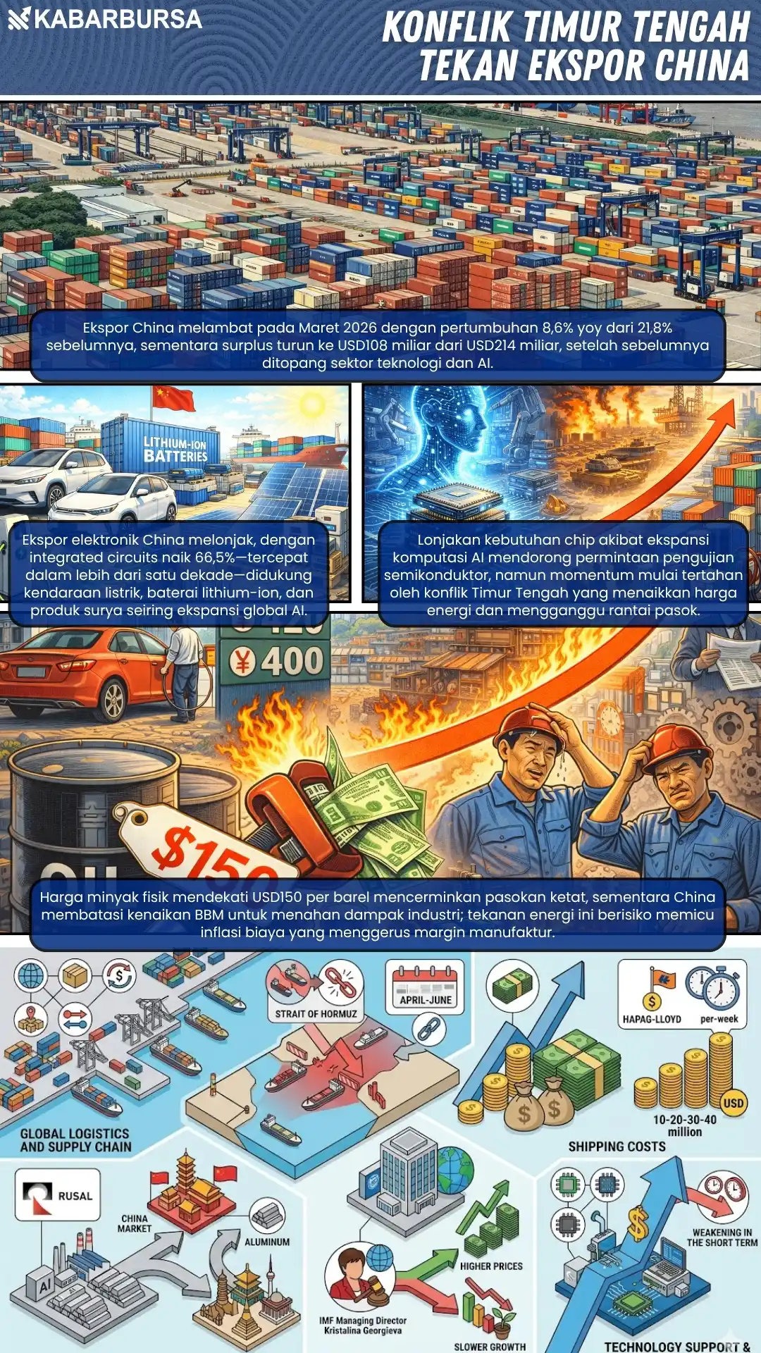 INFOGRAFIS Konflik Timur Tengah Tekan Ekspor China