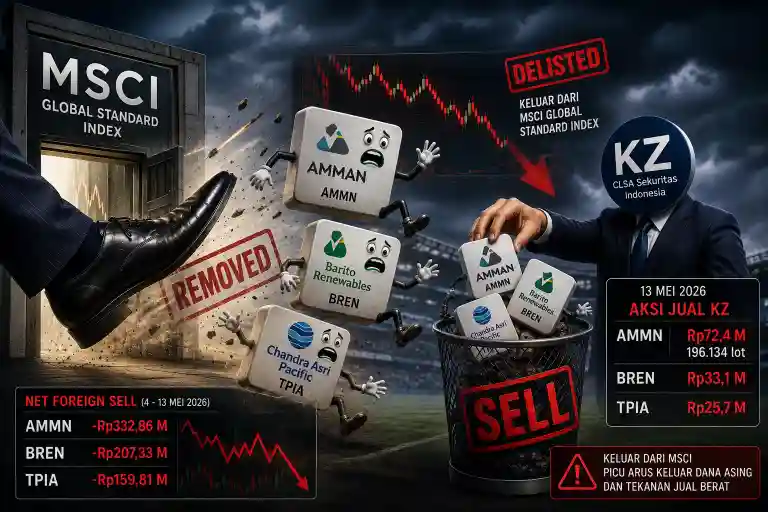 KZ Kompak Lempar AMMN, BREN, dan TPIA Usai Keluar dari MSCI