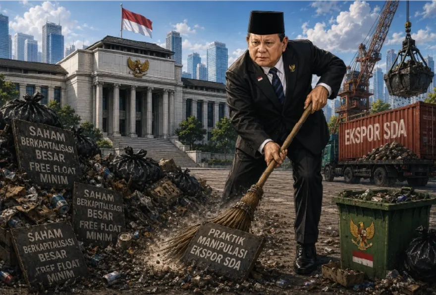 EDITORIAL : Operasi Bersih-bersih Bursa dan Sengkarut Ekspor SDA