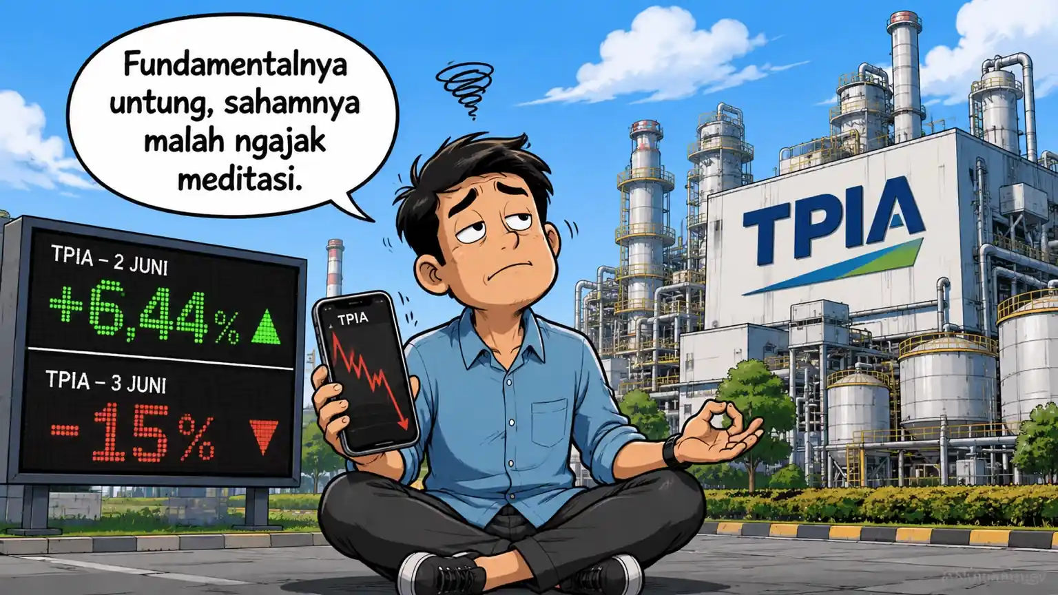 TPIA Ambles 15 Persen usai Reli Seumur Jagung, Badai MSCI belum Berlalu?