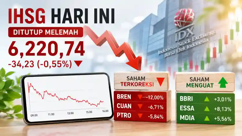 BREN Ambles 12 Persen, Seret IHSG ke 6.220: Siapa yang Bertahan?