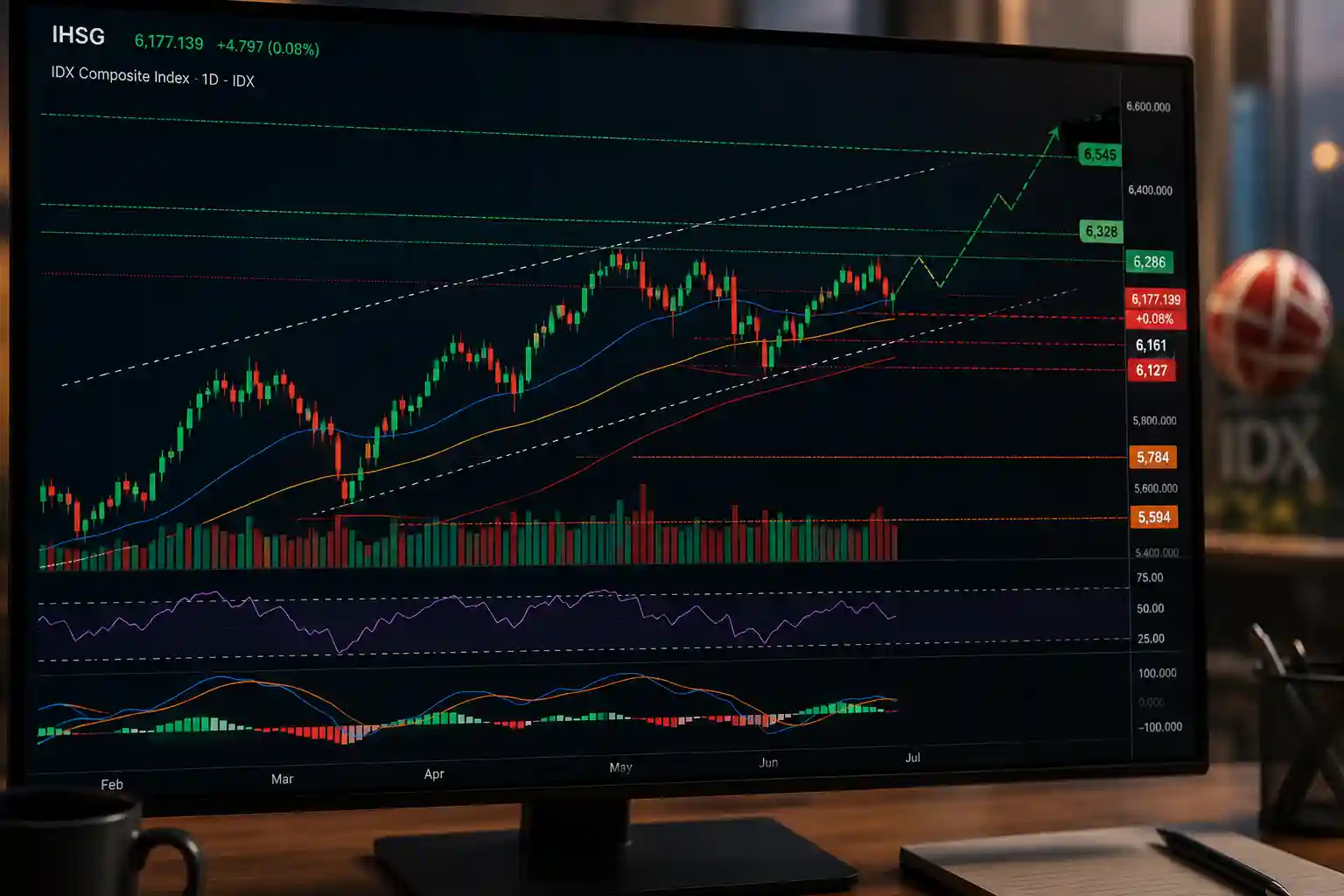 IHSG Naik 2,82 Persen, Asing Keluar Deras, Ada Peluang Lanjut ke 6.545