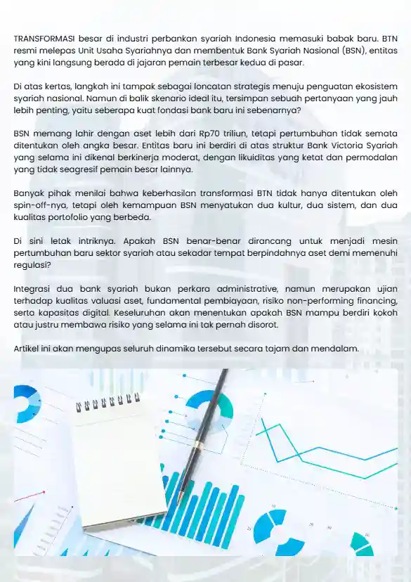 Transformasi Syariah BTN Selesai: BSN-Bank Victoria, Kombinasi Kuat atau Sekadar Peleburan Aset?