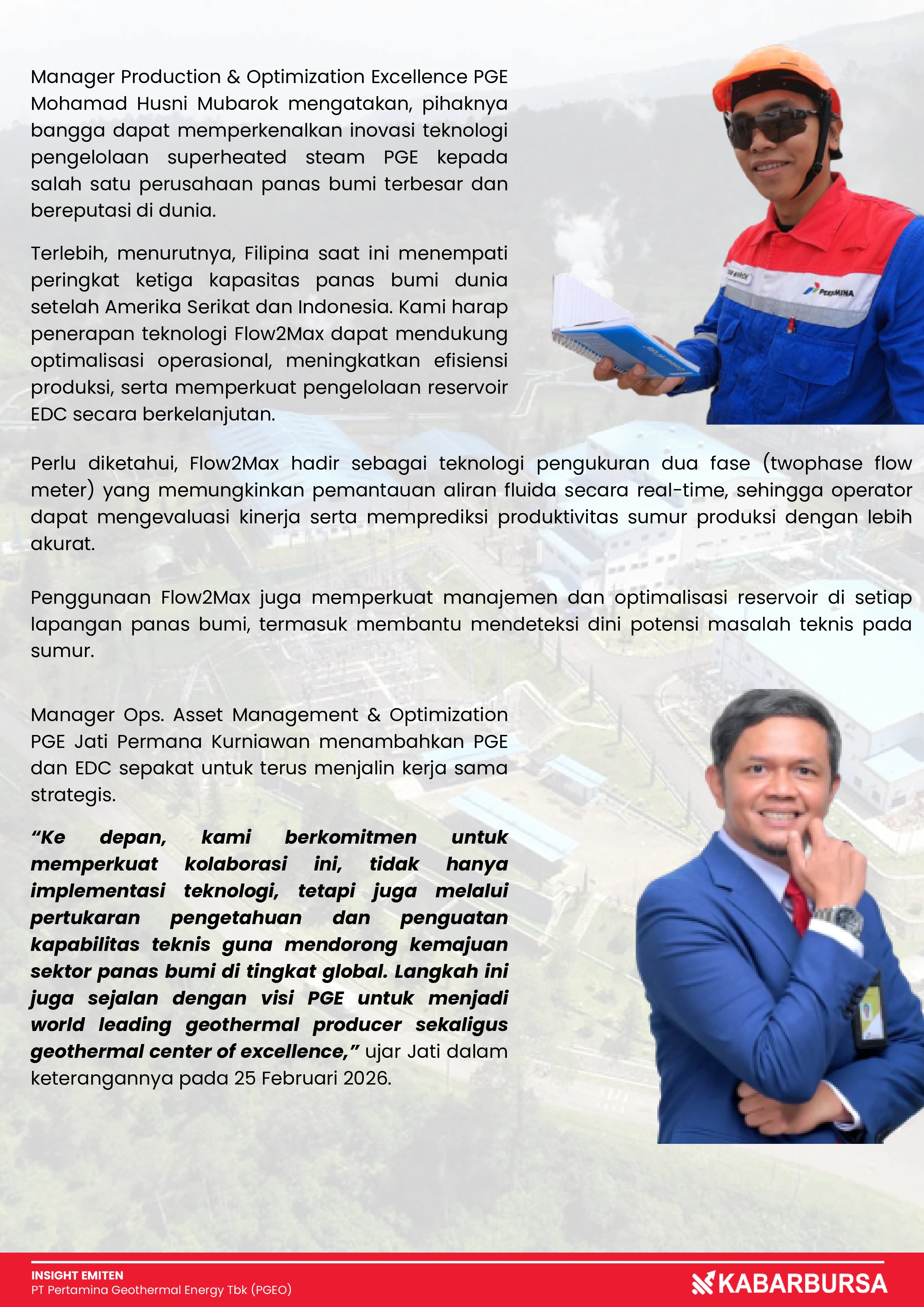 PGEO Buka Pasar Global, Flow2Max Bisa Jadi Katalis Pendapatan Baru?