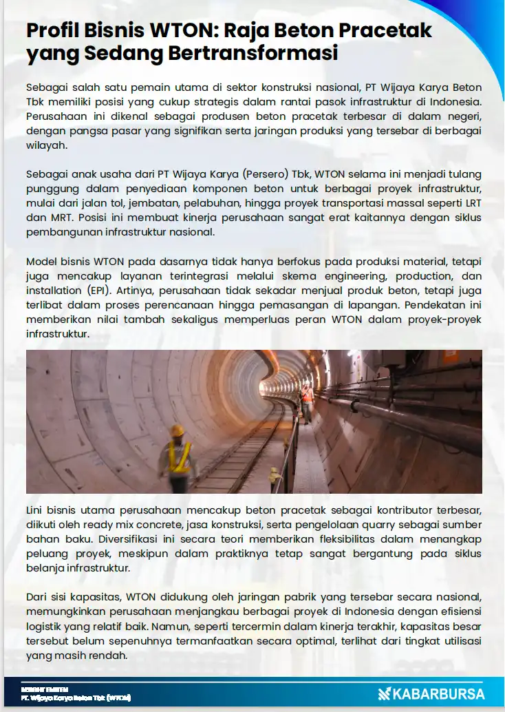 Mengupas Prospek Wika Beton (WTON) di Era Suku Bunga Tinggi
