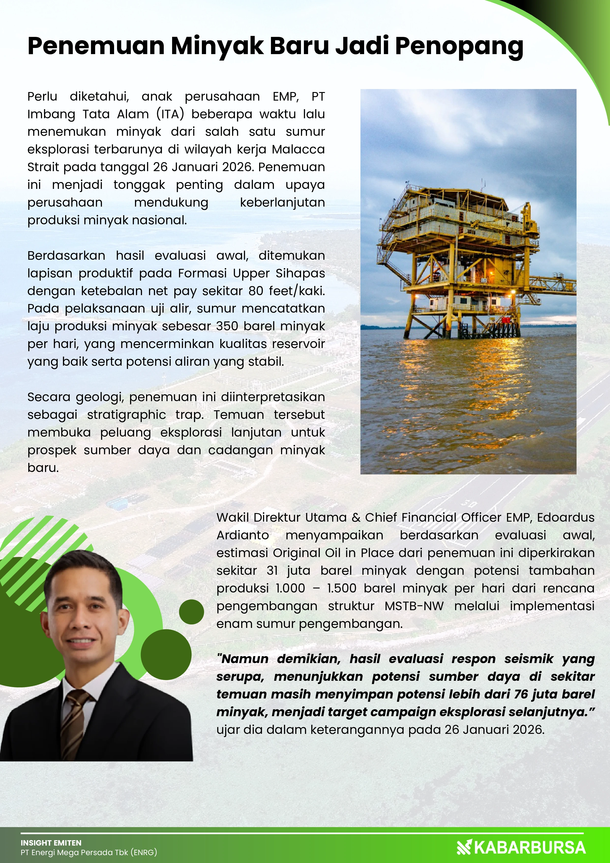 Fokus Genjot Minyak di 2026: Peluang EMP (ENRG) Buru Margin Tebal