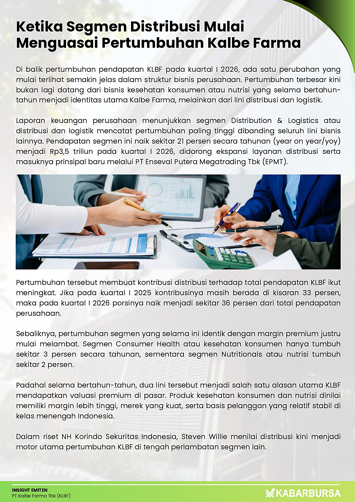 Pergeseran Growth Engine KLBF Mulai Ubah Persepsi Pasar?
