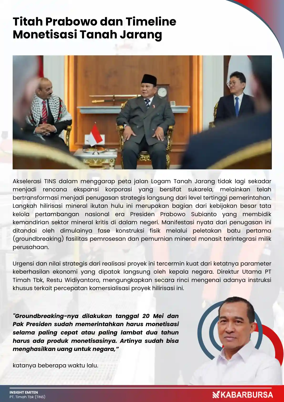Harta Karun Tanah Jarang di Balik Pasir Timah