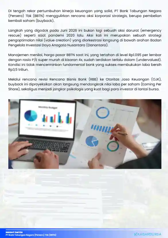 Mengukur Potensi Efek Buyback BBTN di Bawah Arahan Danantara
